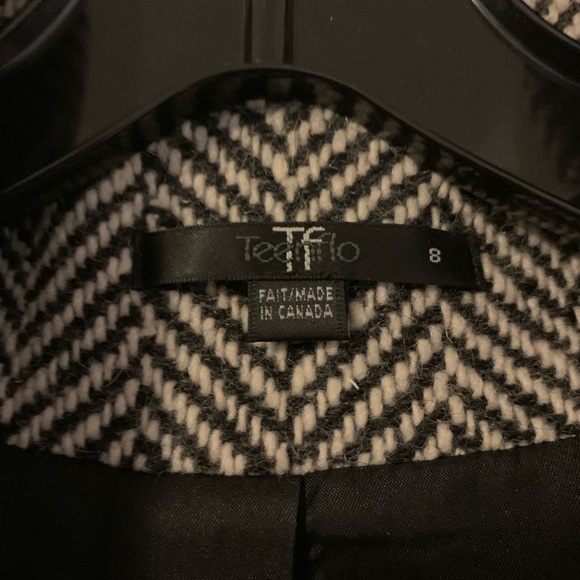 Teenflo Black and Gray Pea Coat - Picture 2 of 5